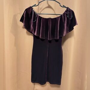 Forever 21 Bodycon Mini Dress Burgundy Velvet Stretchy